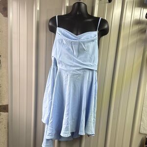 Light Blue Spaghetti Strap Dress